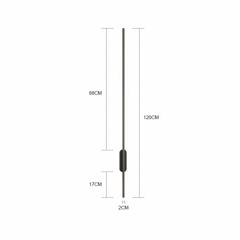 Long LED Wall Lamps for Bedroom, Living Room & Hallways 120CM