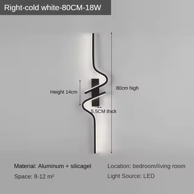 Modern Minimalist LED Wall Light for Bedroom & Living Room